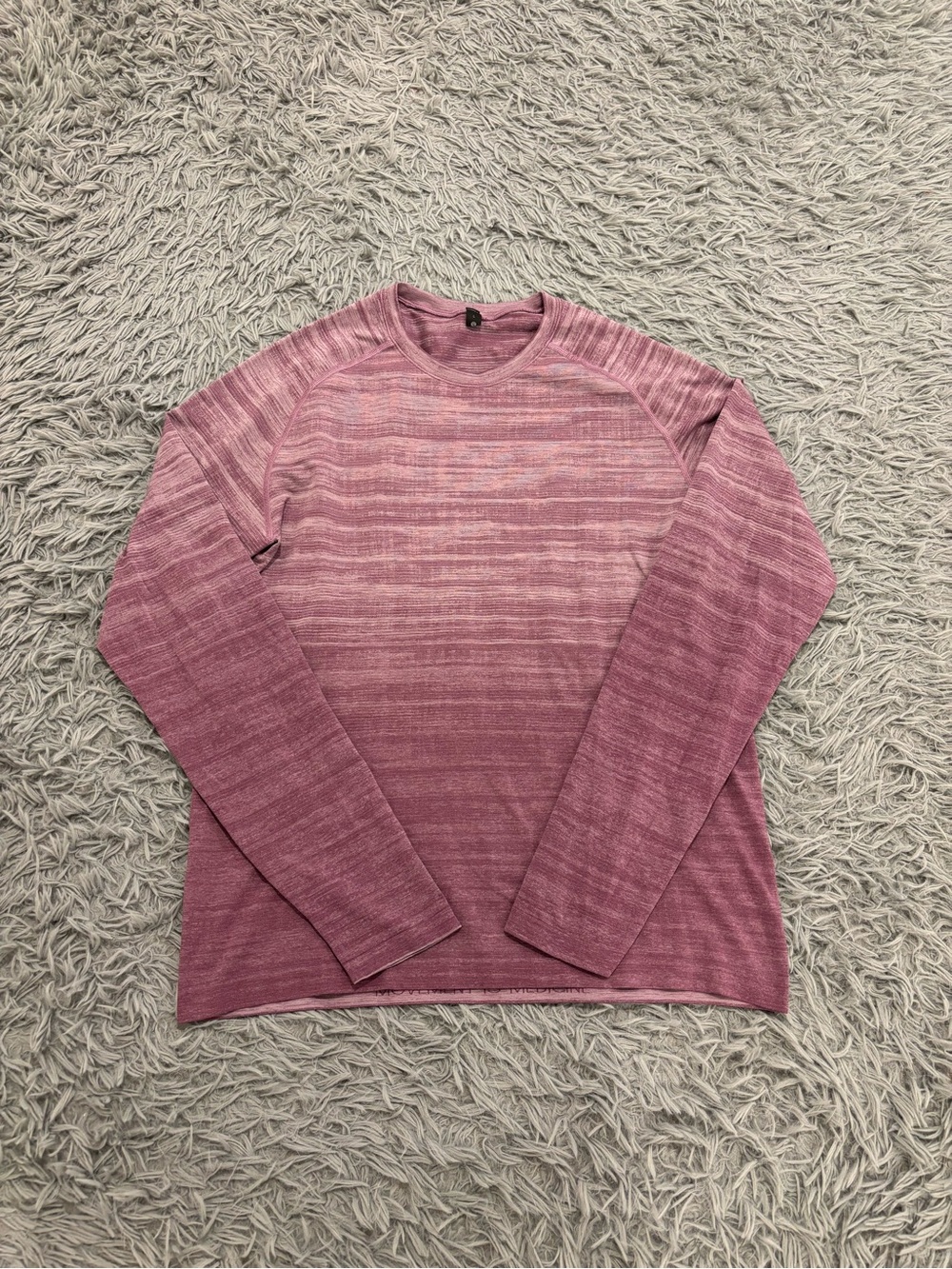 Lululemon Metal Vent Tech Shirt Mens Large Heather Purple Long Sleeve Gym Active